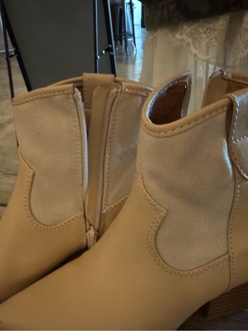 Mossimo Supply Co. Almond Tan Ankle Booties